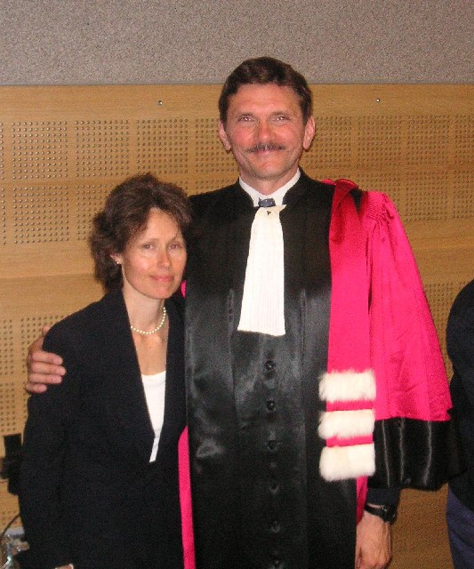 The nice translator and her (tall) boy-friend Piotr Chrusciel