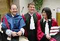 Ildefonso Diaz with a spanish toga, Marie-Fran�oise Bidaut-V�ron and Guy Barles